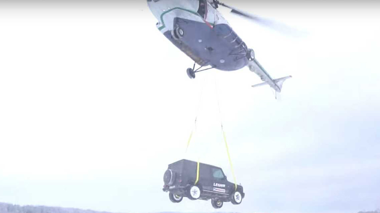 Πέταξε το πανάκριβο SUV από ελικόπτερο!